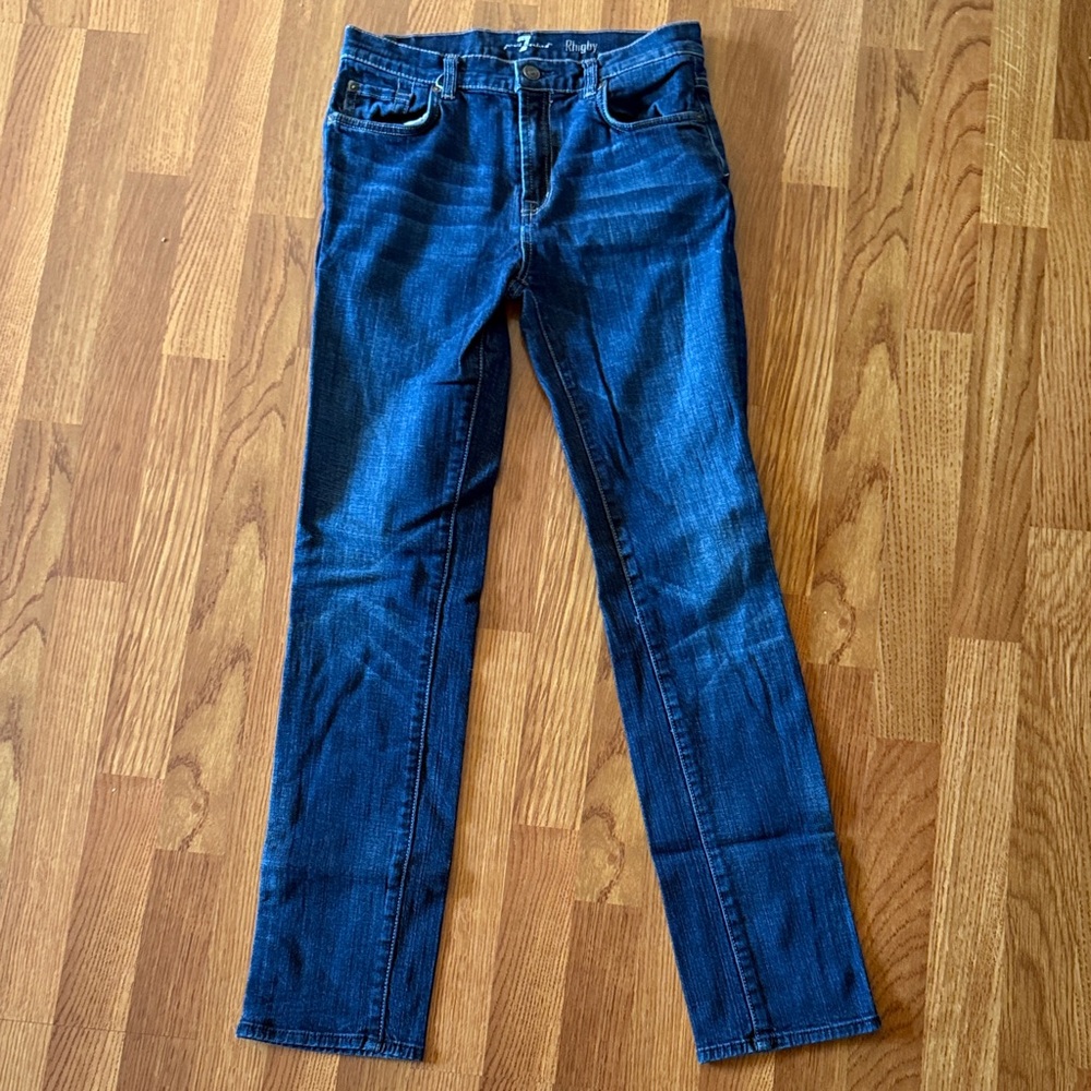 7 For All Mankind Dark Blue Slim Jeans